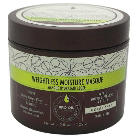 Weightless Moisture Masque by Macadamia for Unisex - 7.5 oz Masque
