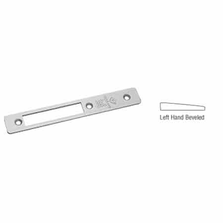 11.5 Left Hand Throw - CRL Aluminum Left Hand Beveled Faceplate for MS1853 Series Long Throw Deadlocks