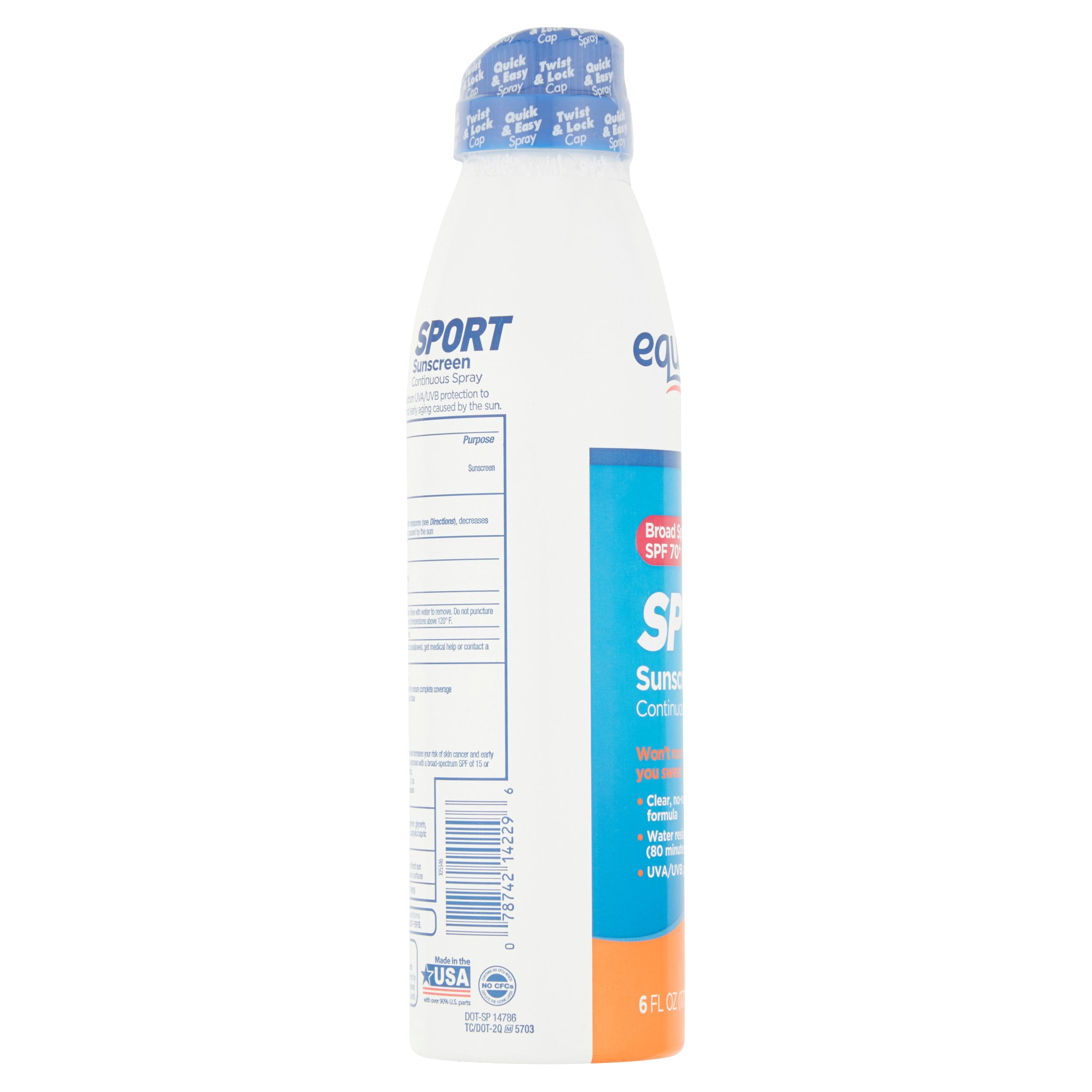 Equate Sport Sunscreen Continuous Spray, SPF 70+, 6 fl oz