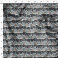 thumbnail image 4 of Soimoi Gray Rayon Crepe Fabric Reindeer & Snowflakes Tree Decor Fabric Printed Yard 46 Inch Wide, 4 of 5