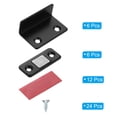 thumbnail image 3 of Uxcell Cabinet Magnetic Catch, Adhesive Cabinet Door Magnetic Catch for Kitchen Drawer Door, Black 6 Pack, 3 of 7