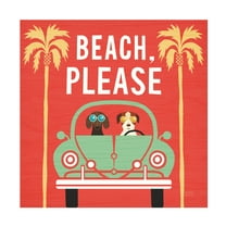 Trademark Fine Art 'Beach Bums Beetle I square' Canvas Art by Michael Mullan