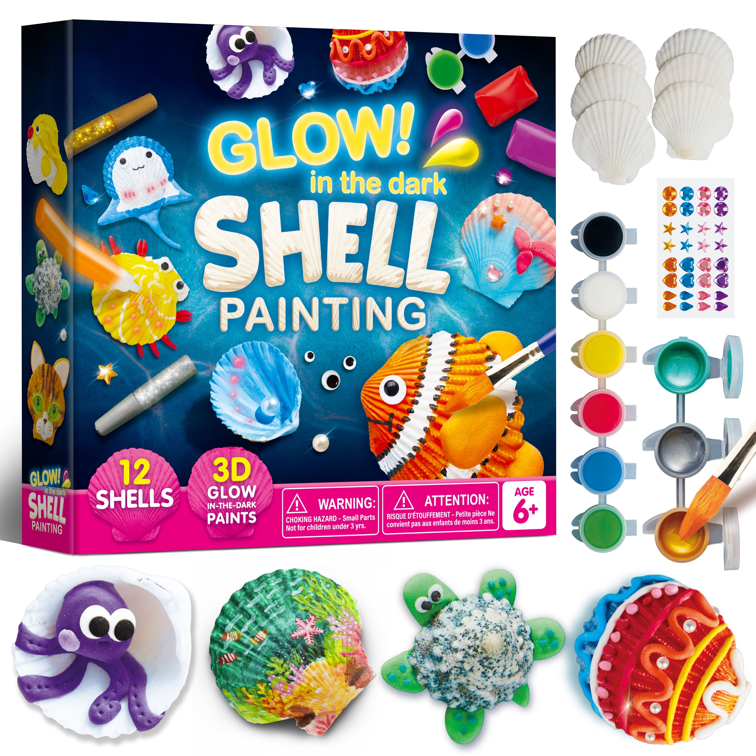 Joyfy Sea Shell Painting Kit with Glow-in-Dark Paint photo 2