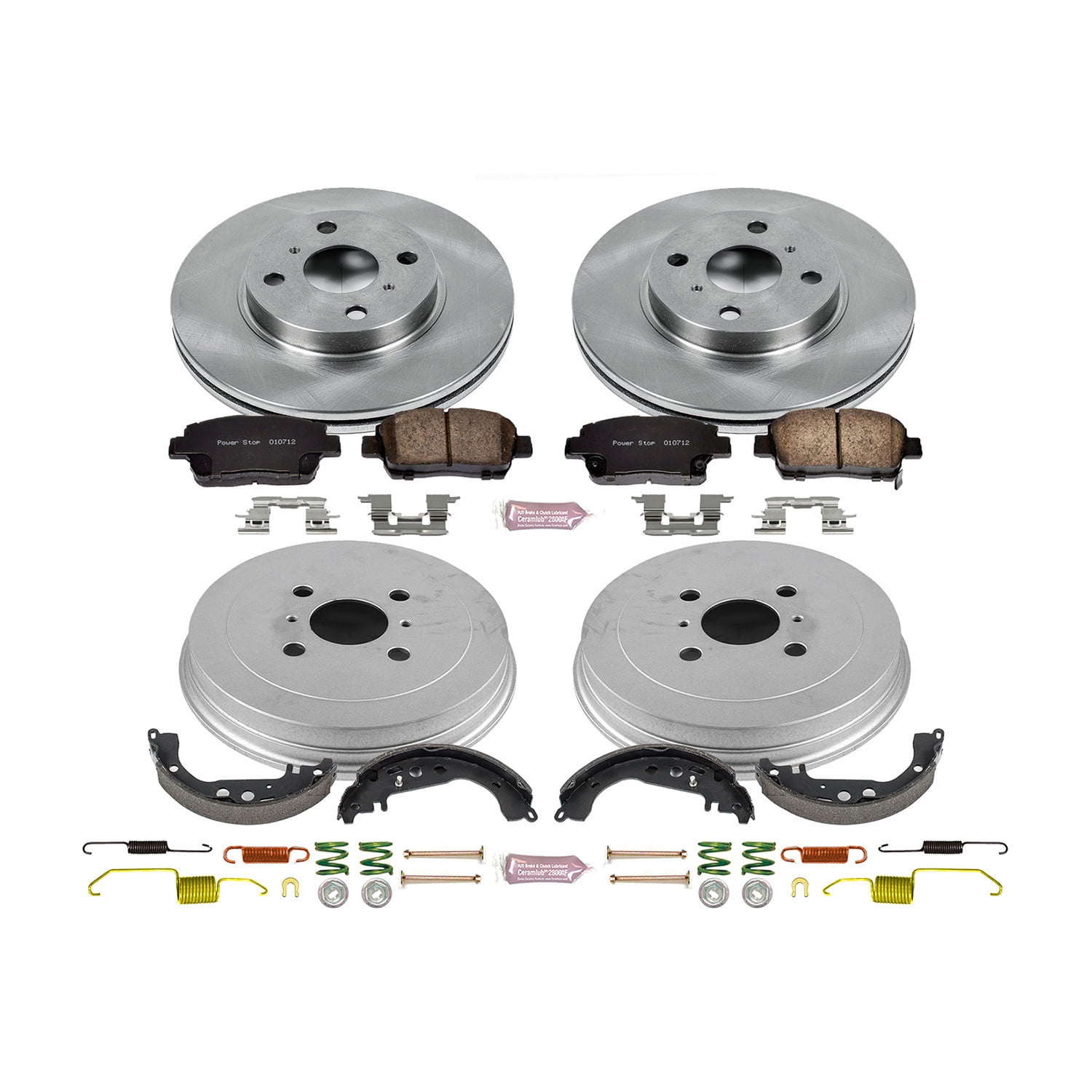 Power Stop Front and Rear Stock Replacement Drum and Shoe Kit KOE15199DK