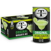 Mr & Mrs T Cane Sugar Margarita Mix, 5.5 fl oz, 8 Pack Cans