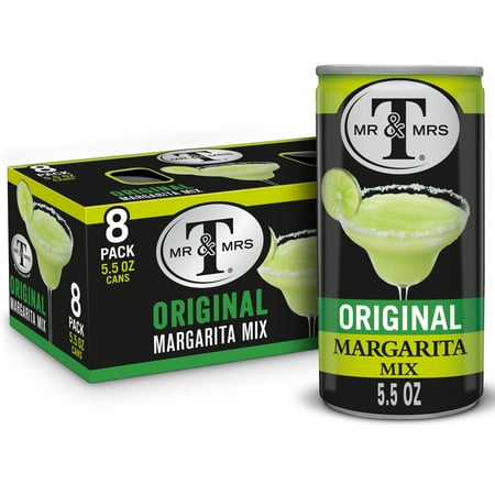 Mr & Mrs T Cane Sugar Margarita Mix, 5.5 fl oz, 8 Pack Cans