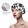 thumbnail image 4 of Kdxio Hand Drawn Tomatoes Print Shower Cap for Women,Elastic and Reusable,Double Waterproof Layers Bathing Hat, 4 of 9