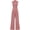 Pink, variant on FreshPretty Womens Jumpsuit Dressy Casual Summer Outfits One Piece Cap Sleeve Mock Neck Wide Leg Pants Rompers with Pockets