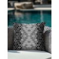 thumbnail image 4 of Outdoor Pillows Waterproof, Black Grey Geometric Bedding Throw Pillows with Insert for Couch Sofa Bed, Modern Abstract Art Ombre 18x18 Inch Pillowcases Decorative Camping Patio Pillow Set of 1, 4 of 8