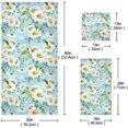 thumbnail image 3 of Dreamtimes Beautiful Daisy Flowers Floral Soft Luxury Decorative Set of 3 Towels, 1 Bath Towel+1 Hand Towel+1 Washcloth, Multipurpose for Bathroom, Kitchen, Gym, Spa and Beach, 3 of 5