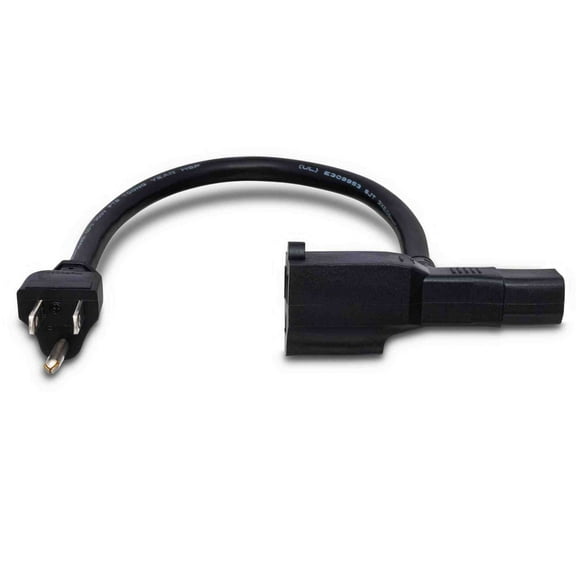 Hosa Power Cord - Piggyback IEC C13 To Nema 5-15P - 2 ft