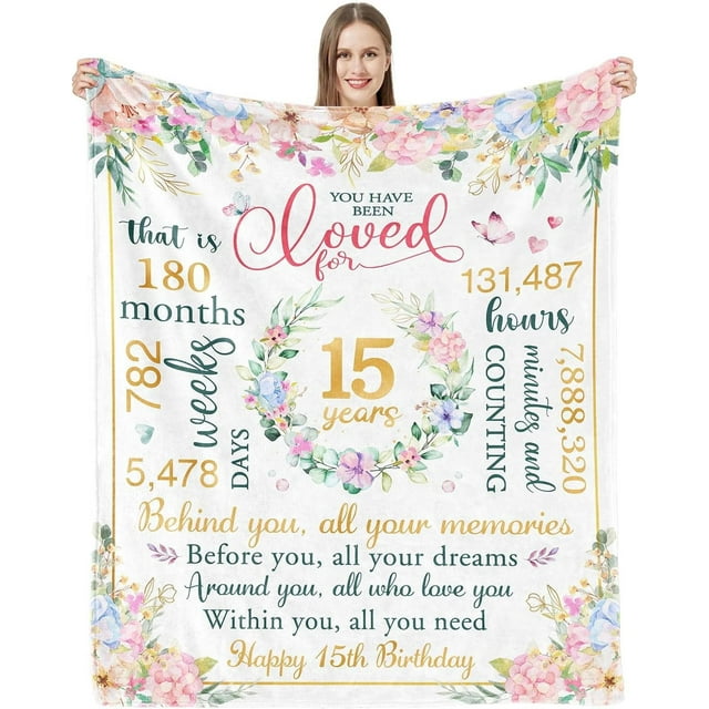 LHSHID 100th Birthday Gifts for Women 100th Birthday Decorations Gifts for 100th Birthday Happy 100th Birthday Gifts Best 100th Birthday Gift Ideas 100 Year Old Gifts for Mom Grandma Blanket 50x60in