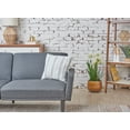 thumbnail image 2 of Savannah Stripe Gray Woven Square Accent Throw Pillow, 18" x 18", 2 of 6