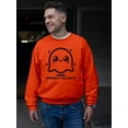 thumbnail image 2 of Cute Spooky Season Ghost Halloween Graphic - Men's Sweatshirt, 2 of 4