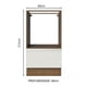 thumbnail image 2 of Mueble de Cocina para Horno y Microondas 60 x 60 cm 1 Puerta Glamy Madesa MB, 2 of 5
