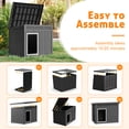 thumbnail image 7 of fazzn Nature Classic Dog House - Wooden Outdoor Shelter with Windproof and Rainproof Sealing and Ventilation, Suitable for Medium to Large Dogs - Black/Grey, 7 of 7