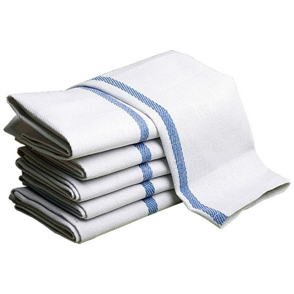 AFFORDABLE WIPERS HERRINGBONE KITCHEN TOWELS 100 COTTON 15 X 26 BLUE