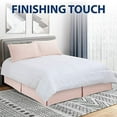 thumbnail image 3 of Cathay Home Jupe de Lit Plissée en Microfibre Doublement Brossée et Plissée, Ultra Douce, Décolorée et Résistante aux Rides - Blush, Simple, 3 of 6