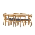 thumbnail image 5 of GDF Studio Carmody Wood and Fabric 7 Piece Dining Set, Natural Oak, Dark Gray, 5 of 10