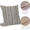 thumbnail image 4 of Black Boho Striped Pillow Covers 20X20 Inch Set of 2, Herringbone Print Pattern Decorative Throw Pillowcases Outdoor Farmhouse Cushion Case Couch Sofa Bed Decor, 4 of 5