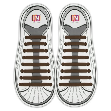 

INMAKER No Tie Shoe Laces for Adults and Kids Elastic Shoelaces for Sneakers Rubber Silicone Tieless Laces