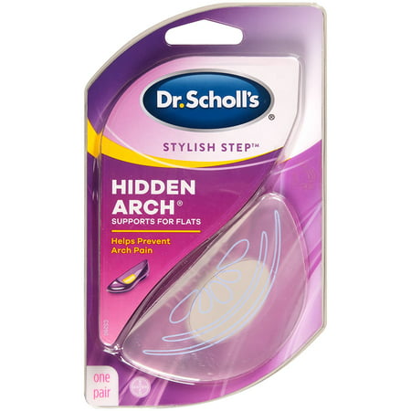 Dr. Scholl’s Stylish Step Hidden Arch Support for Flats, 1 Pair - One size fits all, Designed for Flats specifically for women who experience pain in the.., By Dr (Best Shoes For Flat Arches)