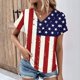 thumbnail image 4 of Camiseta de Manga Corta con Cuello en V, Camiseta Larga de Moda Y Ligera para Mujeres, 4 of 4