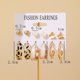 thumbnail image 5 of Juego de 6 pares de pendientes retro tipo C con personalidad creativa, pendientes de leopardo con gotas de aceite, pendientes de mariposa de amor Adecuado para muchas ocasiones, 5 of 6