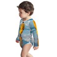 thumbnail image 3 of Xecao Monk Walking On Water Print Baby unisex-baby Cotton Long-sleeve Bodysuits-3 Months, 3 of 6