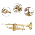 thumbnail image 4 of Topcobe Glarry Brass Trumpet, Trumpet Bb with Pro Case +Care Kit, Gold Trumpet for Standard Student or Beginner, 4 of 10