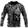thumbnail image 4 of Sudadera con capucha azteca de México con estampado 3D para hombre, sudaderas de manga larga con patrón de tótem mexicano vintage, sudaderas deportivas de otoño, sudaderas con capucha, 4 of 4