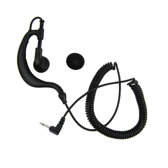Listen Only Ear Hook Earpiece 3.5mm Plug- G-Shape Surveillances Headset for Radios Speaker Mic,Shoulder Mic