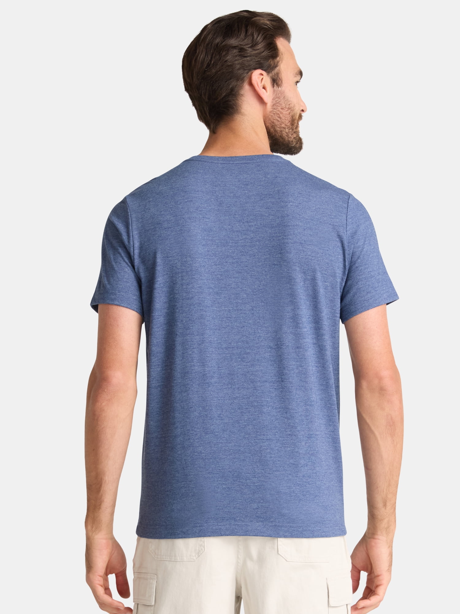 George Men's and Big Men's Lightweight V Neck Tee with Short Sleeves, 3-Pack, Sizes XS-3XL
