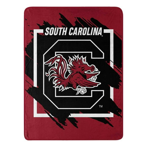 NORTHWEST ENTERPRISES NCAA 46x60 Dimensional Design Micro Raschel Throw Blanket (South Carolina Gamecocks)