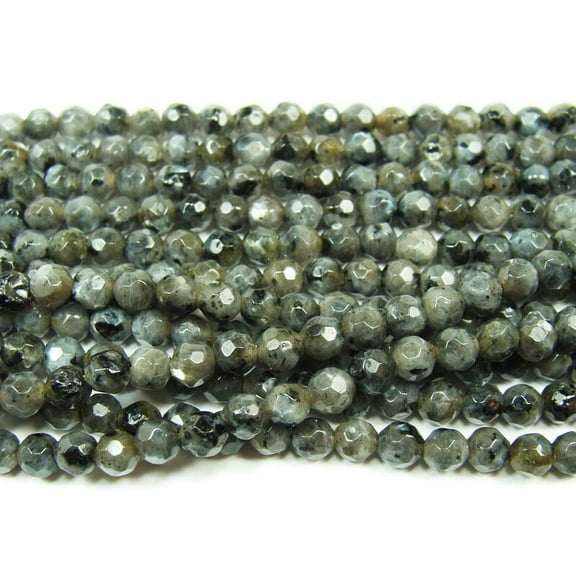 4mm Dark Labradorite Faceted Round Beads Genuine Gemstone Natural Jewelry Making
