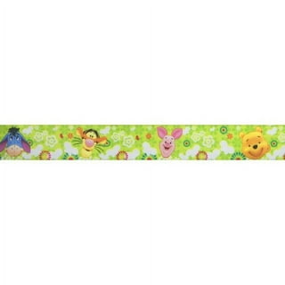 Winnie The Pooh And Friends White Border 1 Wide 3 Yards Long Repeat Ribbon