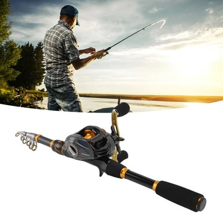 Fishing Pole Reel Combo, Left Hand Operation Fishing Rod Kit With Bait For  Freshwater