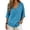 Blue, variant on Linen 3/4 Sleeve Tops for Women Cotton Gauze Tops for Women Basic Tees Gauze Popover Tops Tunic Blouses for Women Solid Color Cotton and Linen Top Peasant Tops for Women Yellow 2XL