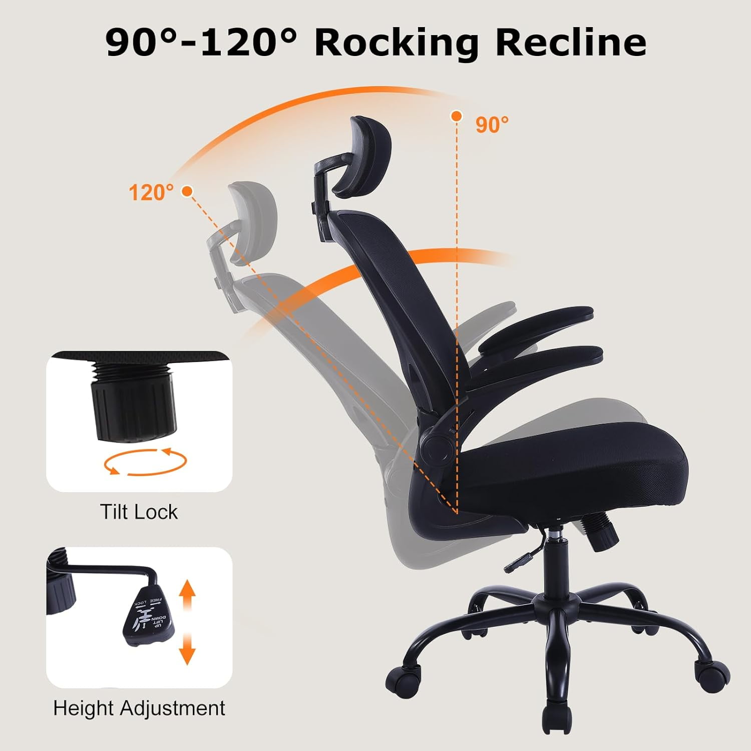 2 Pack Office Chair Ergonomic Desk Chair Comfort Adjustable Height with Wheels，Lumbar Support Mesh Swivel Computer Home Office Chair,Conference Room Chairs