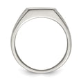 thumbnail image 4 of Primal Steel Stainless Steel Black Enamel Signet Ring, 4 of 11