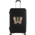 thumbnail image 1 of Housses de Valise Housse de Protection Valise de Voyage Anti-Rayures Housse Anti-Poussière Réutilisable Housse Anti-Poussière Lavable Motif Imprimé Floral Lettre 8floral Lettre W TG, 1 of 6