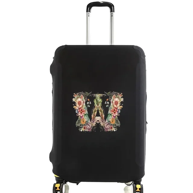 Housses de Valise Housse de Protection Valise de Voyage Anti-Rayures Housse Anti-Poussière Réutilisable Housse Anti-Poussière Lavable Motif Imprimé Floral Lettre 8floral Lettre W TG