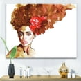 thumbnail image 2 of Designart ' Portrait of Young African American Woman II ' Modern Canvas Wall Art Print, 2 of 4