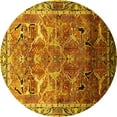 thumbnail image 1 of Ahgly Company Indoor Round Oriental Yellow Industrial Area Rugs, 6' Round, 1 of 4