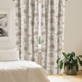 thumbnail image 2 of Ambesonne Floral Curtains, Flowers Art French Garden, Pair of 28"x63", Dark Tan Champagne and Grey, 2 of 5