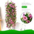 thumbnail image 3 of Floleo 29.5" Artificial Faux Fall Autumn Hanging Flowers Plants Baskets for Outdoor Outside, Fake Phalaenopsis Silk Orchid in Planter UV Resistant Realistic for Home Porch Patio Balcony Garden Yard, 3 of 6