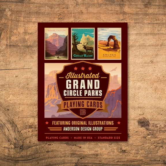 Tourist Courts Playing Card Deck - Grand Circle National Parks Custom Vintage Art