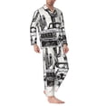 thumbnail image 2 of Haiem Vintage Cactus Pickup Pattern Men’s Long-sleeve Sleepwear,Sleepwear Set,2-piece Loungewear Set,Soft PJs Comfy Nightwear with Pockets-, 2 of 7