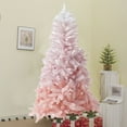 thumbnail image 4 of Small Christmas Tree, 4FT Artificial Tabletop Mini Christmas Tree for Office, Desk, Indoor, Outdoor, Holiday Xmas Party Decoration, Not Pre-lit Lights, Easy Assembly, Pink, 4 of 6