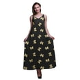 thumbnail image 1 of Bimba Robe Longue Maxi Imprimée à Bretelles Spaghetti Ajustables en Rayonne Papillon pour Femmes Boho-Très Petite, 1 of 5